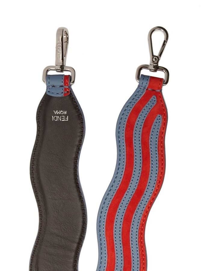 Fendi Strap You Wave Two-Tone Leather Shoulder Strap