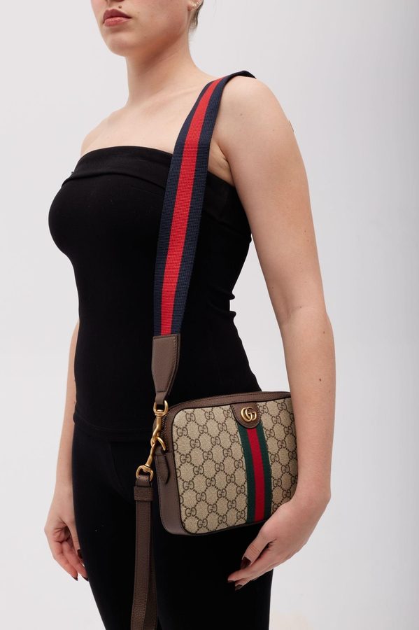 Gucci Ophidia GG Supreme Web Stripe Adjustable Shoulder Strap